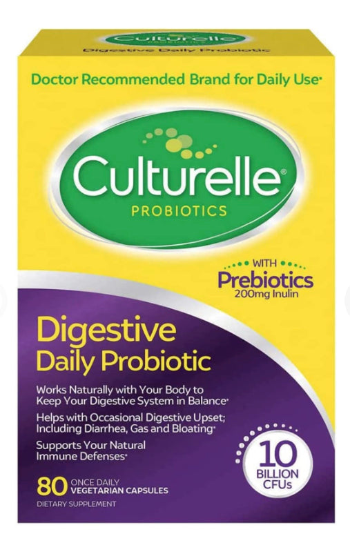 CULTURELLE DIGESTIVE DAILY PROBIOTIC, 80 VEGETARIAN CAPSULES