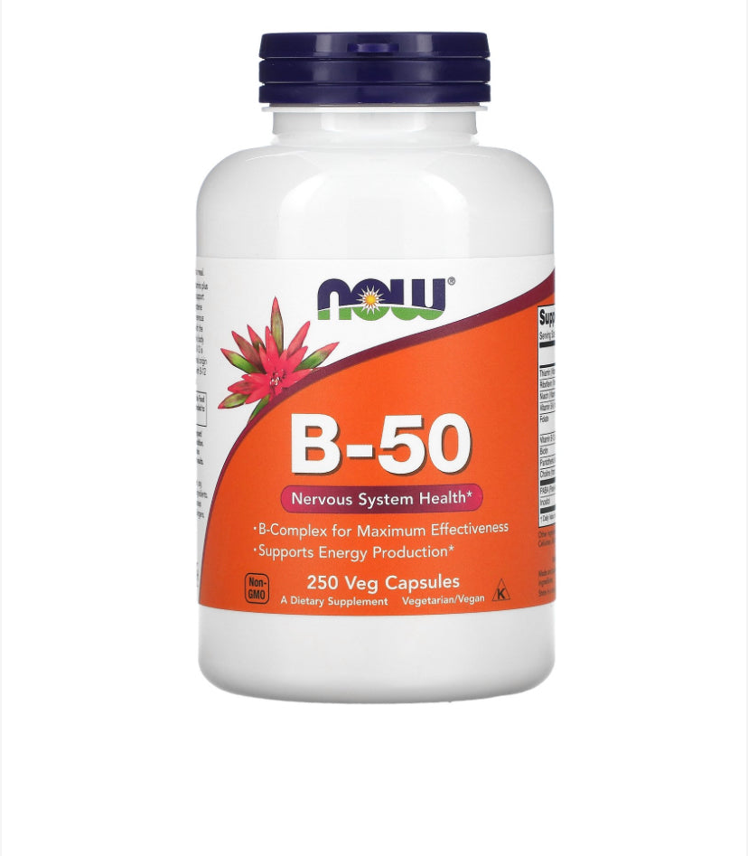 NOW B-50, 250 VEG CAPSULES