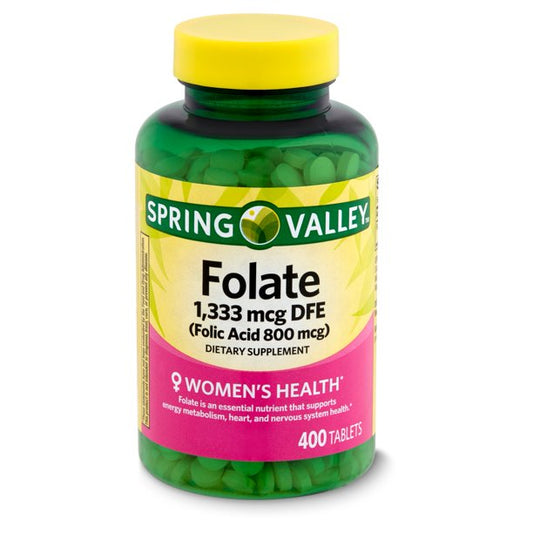 SPRING VALLEY FOLATE 1,333 MCG DFE, 400 TABLETS