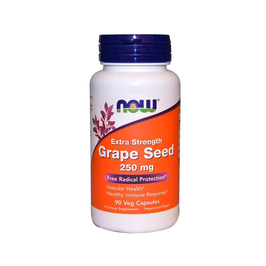 NOW GRAPE SEED 250MG, 90 VEG CAPSULES