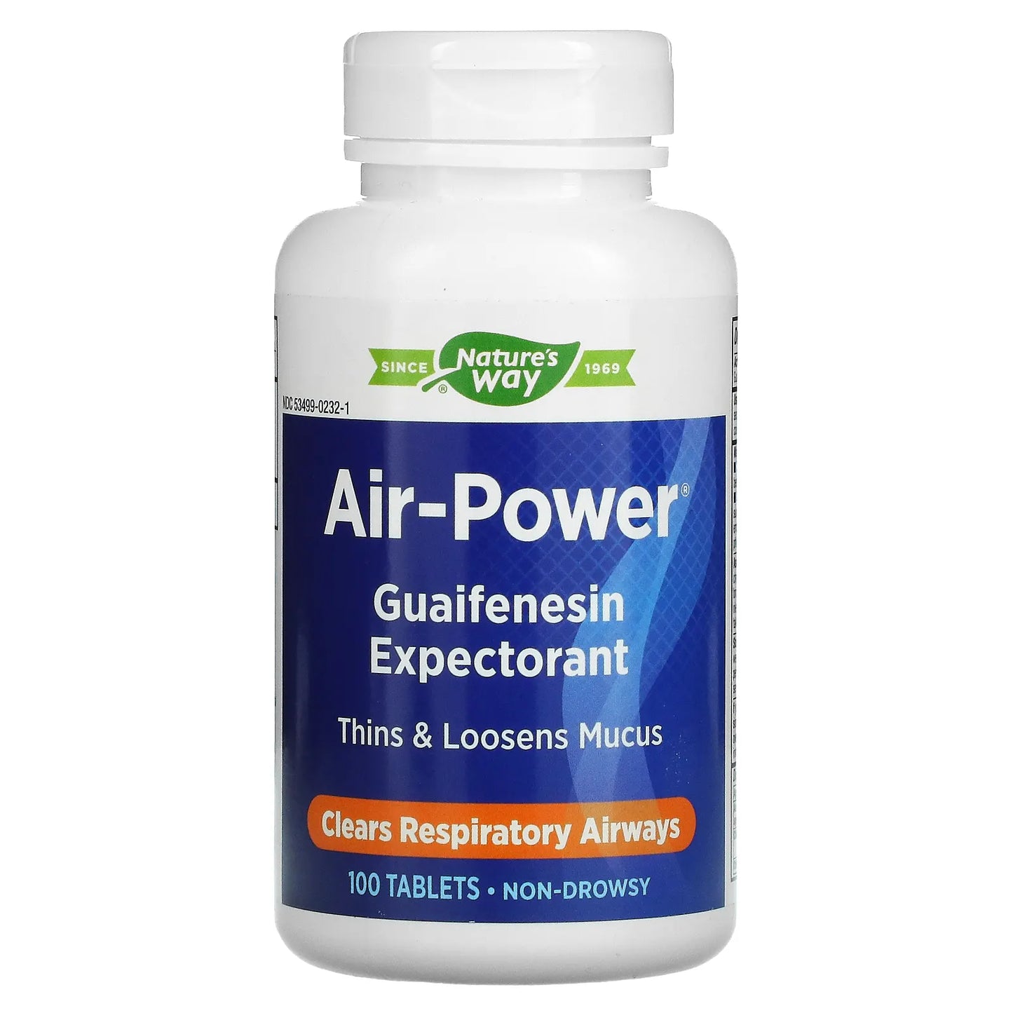 NATURE’S WAY AIR-POWER GUAIFENESIN EXPECTORANT, 100 TABLETS