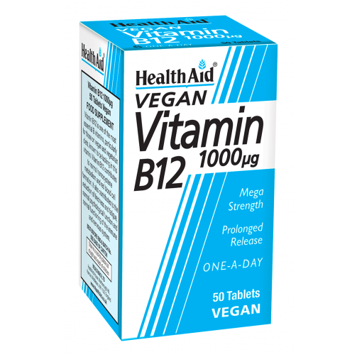 HEALTHAID VITAMIN B12 1000µg, 50 TABLETS - E-Pharmacy Ghana