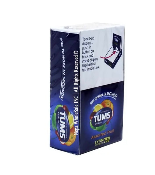 TUMS ANTACID ASSORTED FRUIT EXTRA STRENGTH 750MG