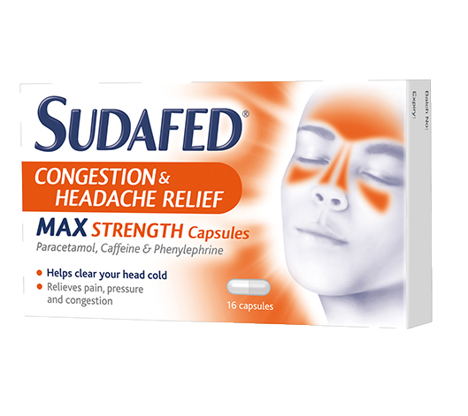 SUDAFED CONGESTION & HEADACHE RELIEF CAPSULES