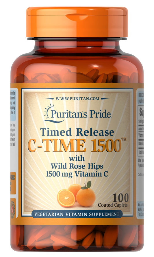 PURITAN’S PRIDE C-TIME 1500 WITH WILD ROSE HIPS