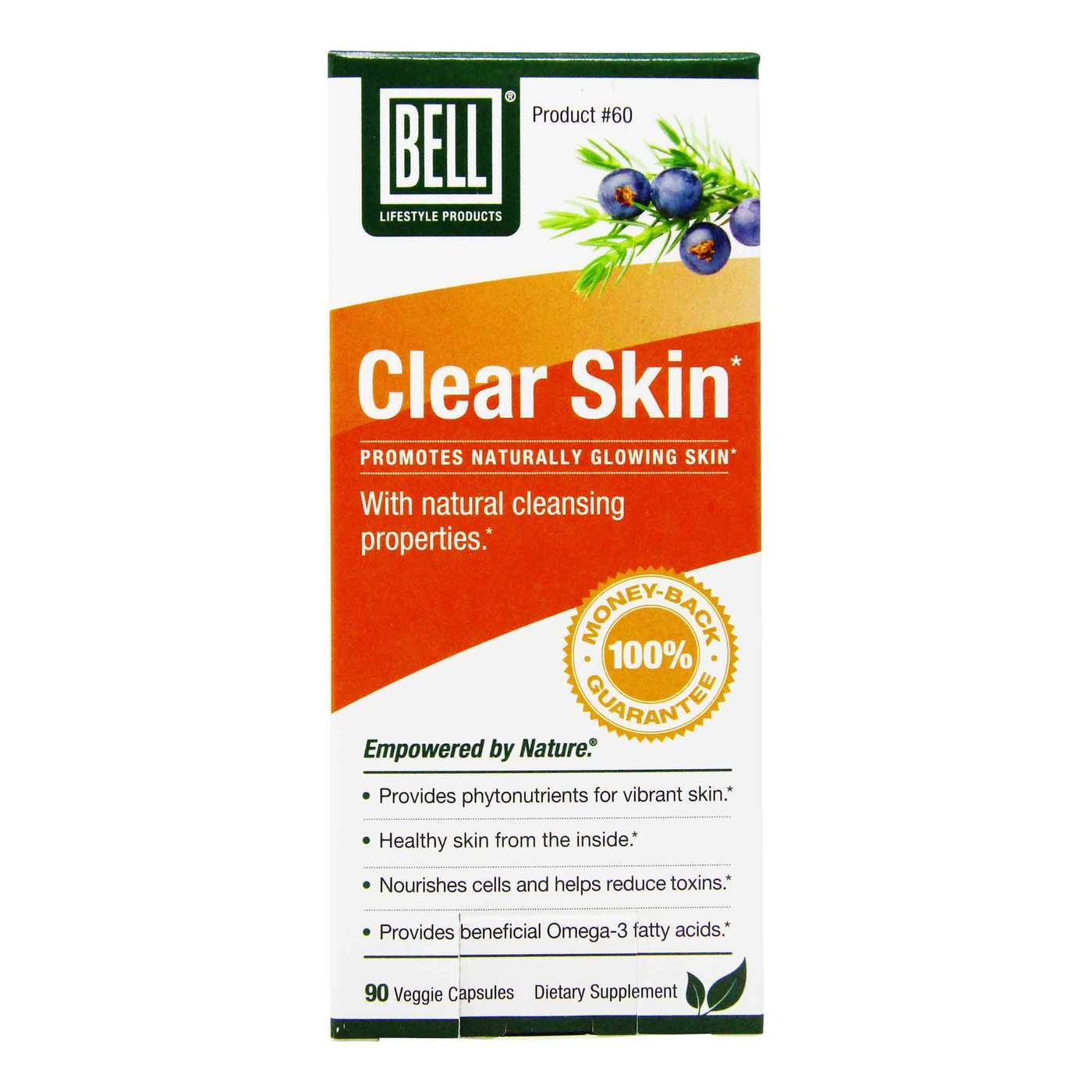 BELL CLEAR SKIN, 90 VEGGIE CAPSULES