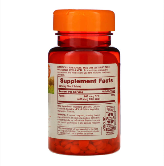 SUNDOWN FOLATE 666MCG (400MCG FOLIC ACID), 350 TABLETS