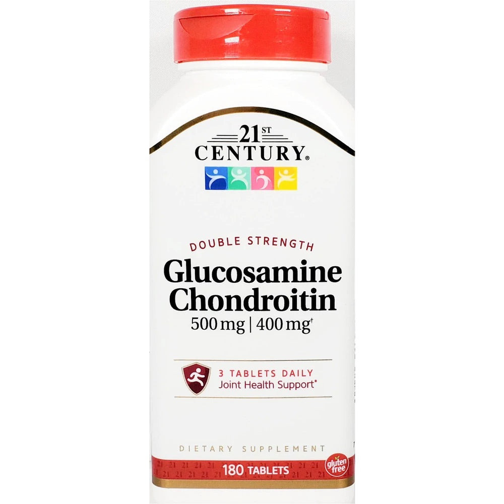 21ST CENTURY GLUCOSAMINE 500 MG CHONDROITIN 400 MG, 180 TABLETS