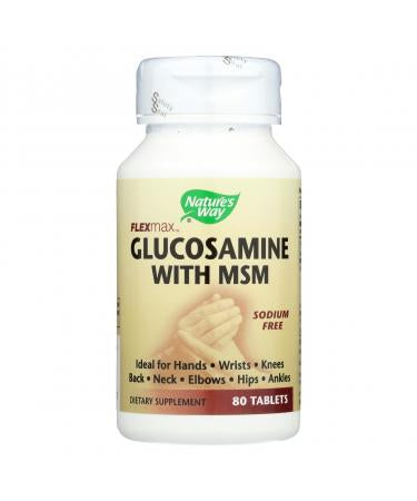 NATURE’S WAY GLUCOSAMINE WITH MSM, 80 TABLETS