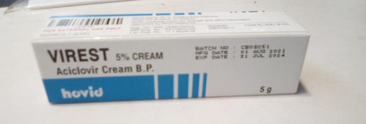 VIREST 5% ACICLOVIR CREAM 5G