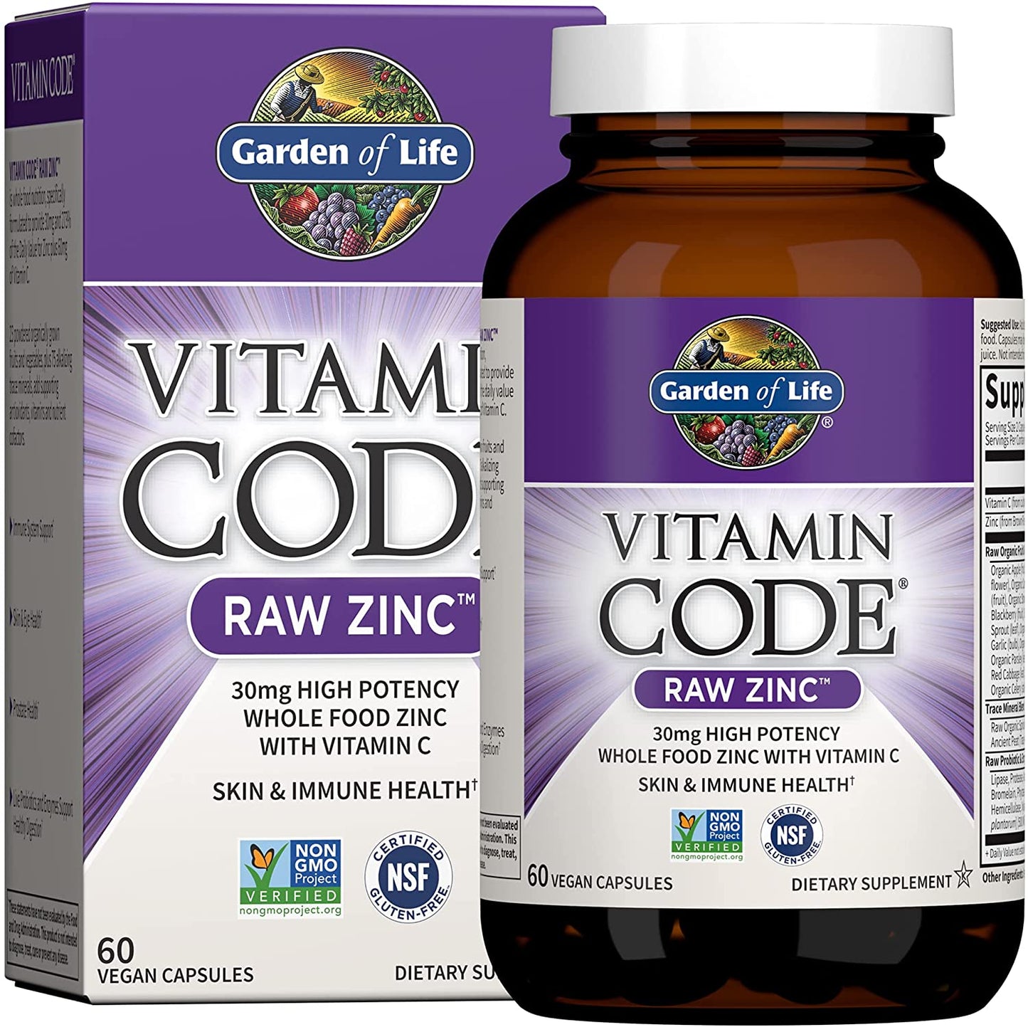 GARDEN OF LIFE VITAMIN CODE RAW ZINC