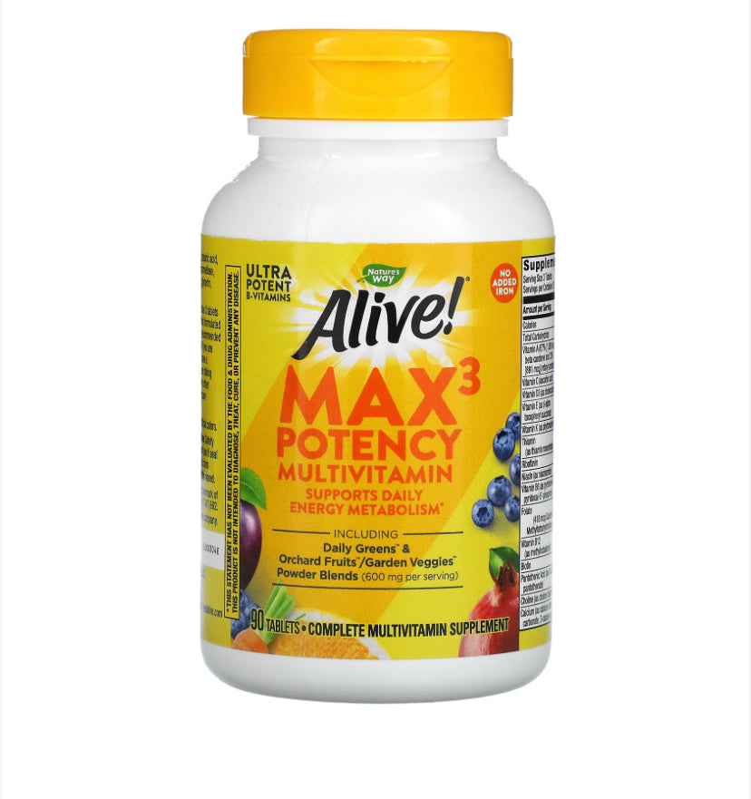 NATURE’S WAY ALIVE MAX3 POTENCY MULTIVITAMIN – Health Online