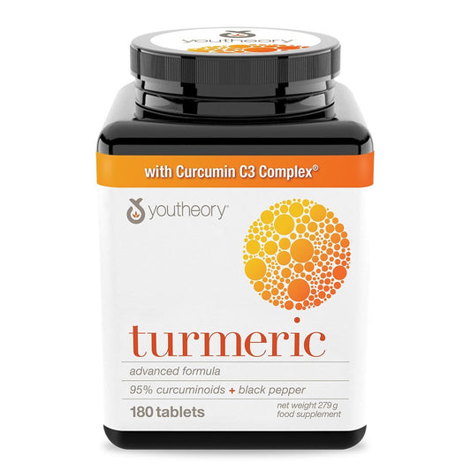 YOUTHEORY TURMERIC, 180 TABLETS