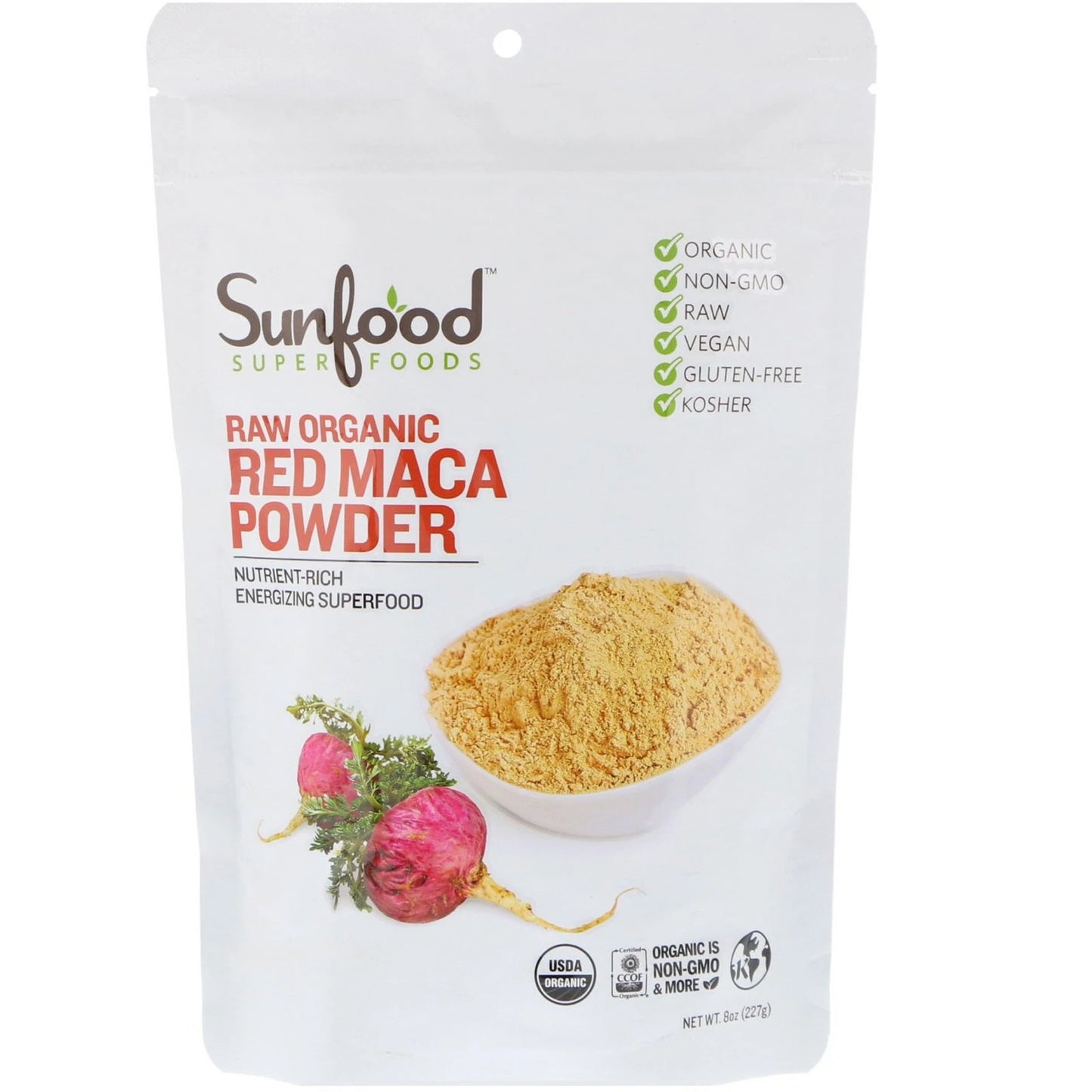 SUNFOOD RAW ORGANIC RED MACA POWDER