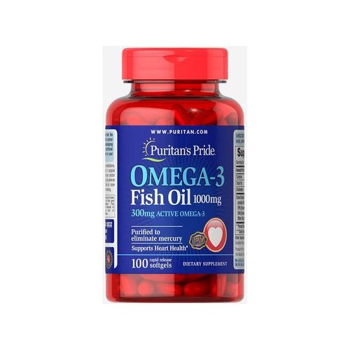 PURITAN’S PRIDE OMEGA-3 FISH OIL 1000MG, 100 SOFTGELS