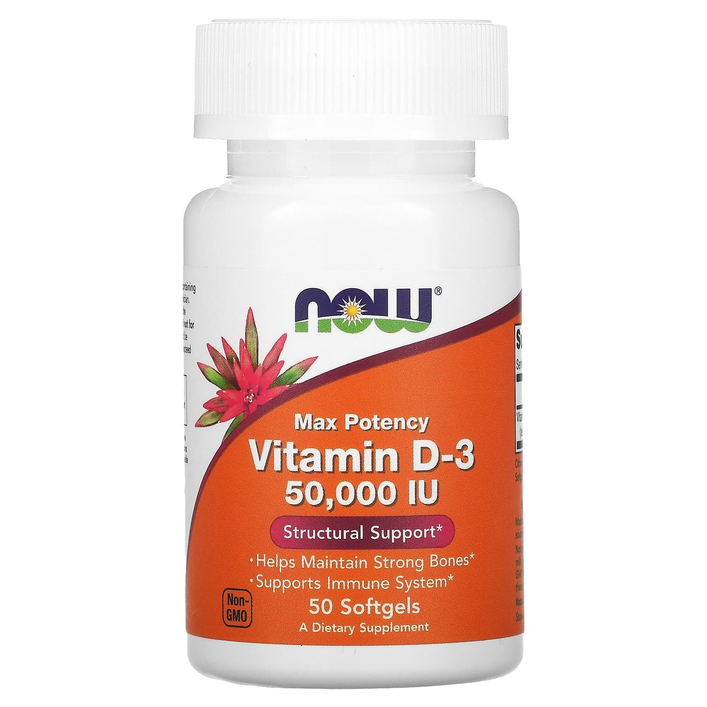 NOW VITAMIN D-3 50,000 IU, 50 SOFTGELS