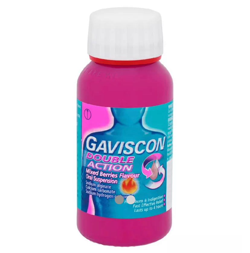 gaviscon double action mixed berries flavour oral suspension 150ml