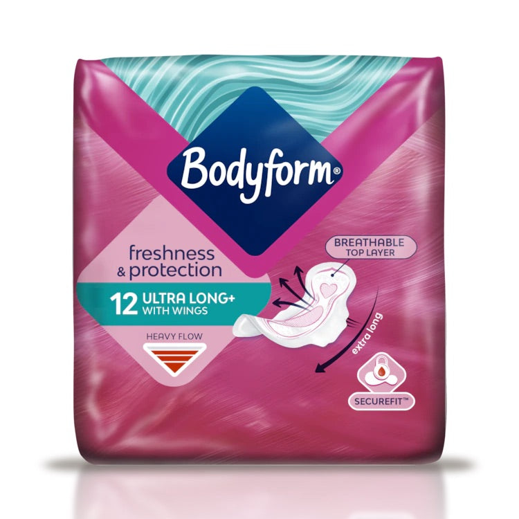 BODYFORM FRESHNESS & PROTECTION 12 ULTRA LARGE