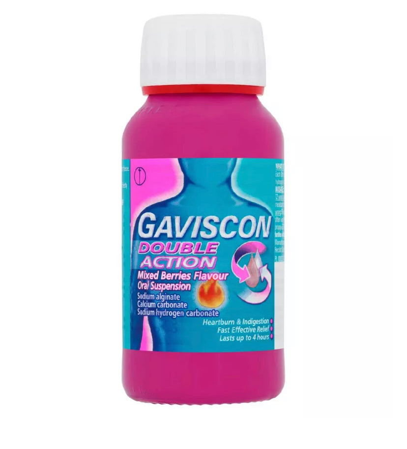 GAVISCON DOUBLE ACTION MIXED BERRIES FLAVOUR ORAL SUSPENSION 150ML