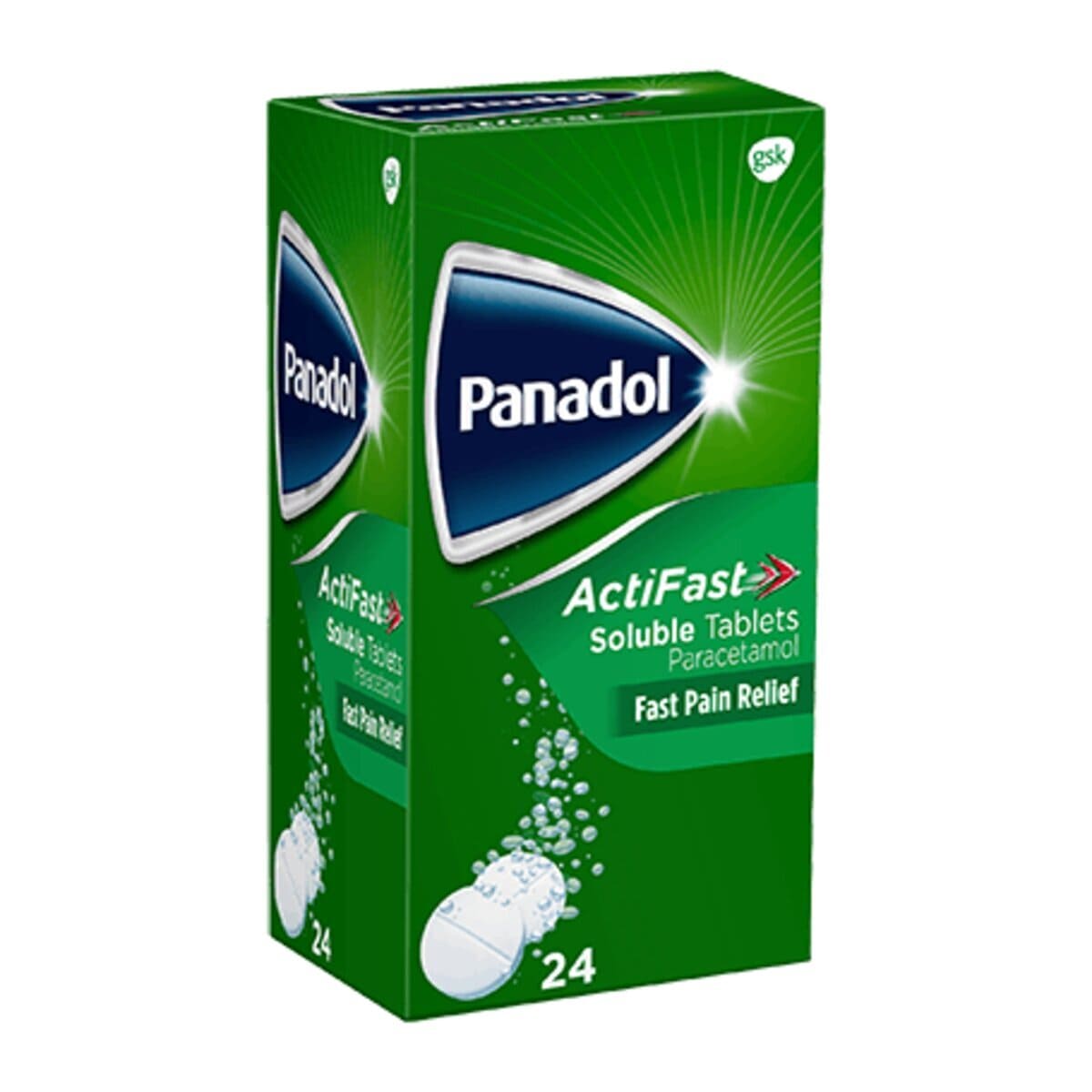 PANADOL ACTIFAST SOLUBLE TABLETS, 24 TABLETS