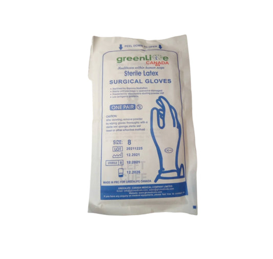 GREENLIFE CANADA STERILE LATEX SURGICAL GLOVES