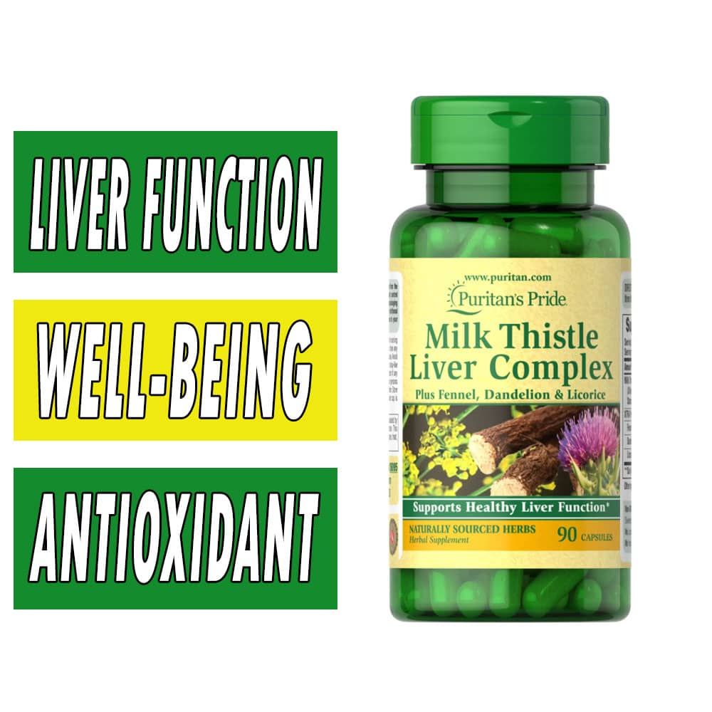 PURITAN’S PRIDE MILK THISTLE LIVER COMPLEX, 90 CAPSULES