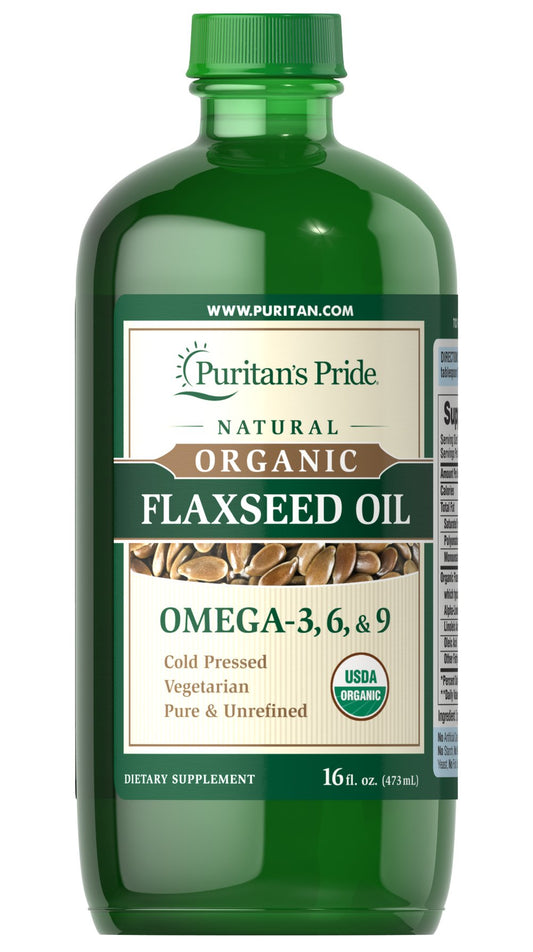 PURITAN’S PRIDE NATURAL ORGANIC FLAXSEED OIL