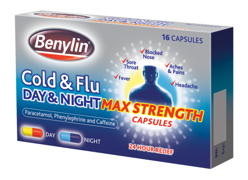 BENYLIN COLD & FLU DAY & NIGHT MAX STRENGTH CAPSULES