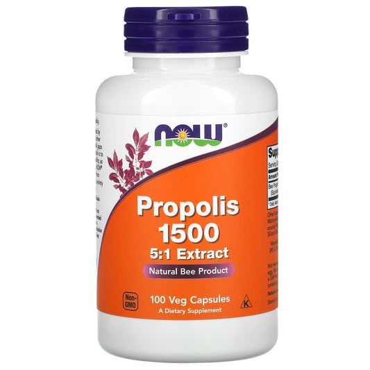 NOW PROPOLIS 1500, 100 VEG CAPSULES